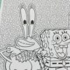 libro de colorear arte antiestres de "bob esponja"