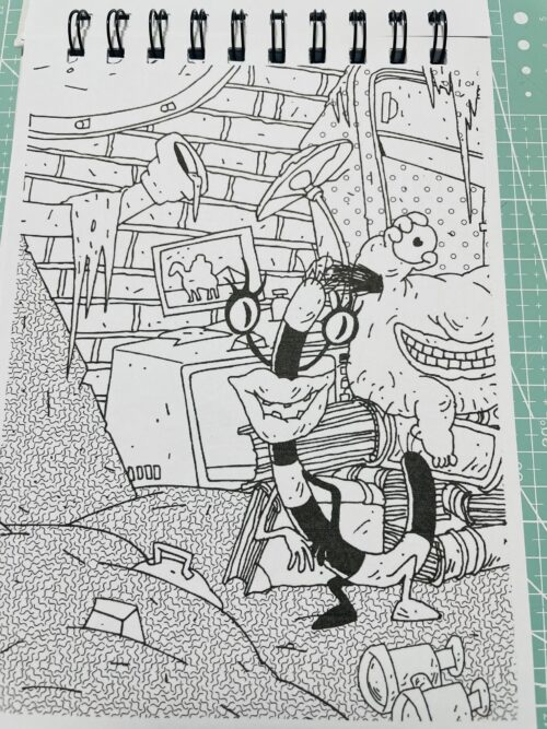 libro para colorear arte antiestres "the splat"