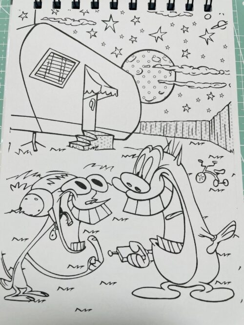 libro para colorear arte antiestres "the splat"