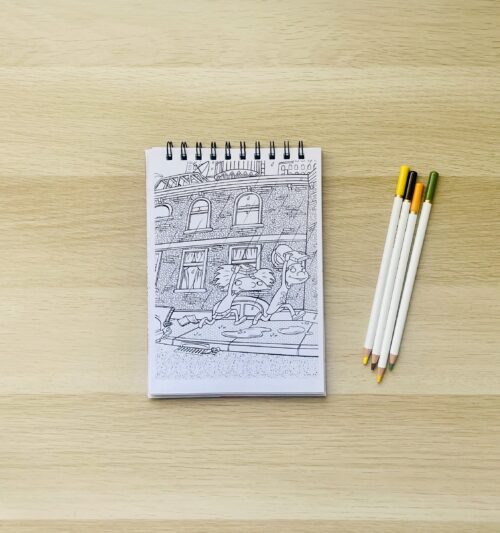 libro de colorear arte antiestres de "bob esponja"