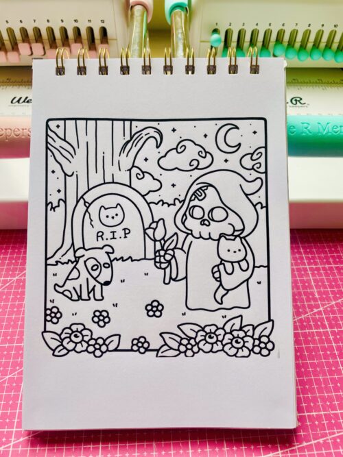 libro para colorear spooky vibes