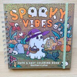 libro para colorear spooky vibes 18x18cm portada spooky