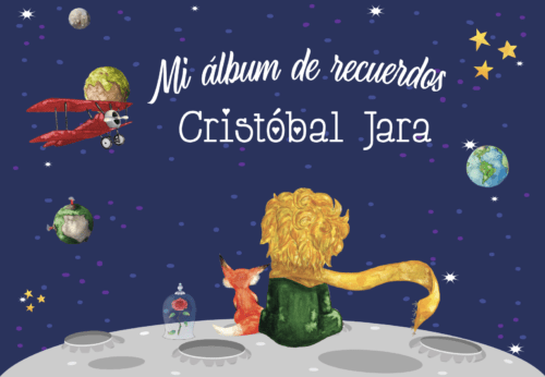 Album de bebe personalizado Principito portada recuerdos y fotos