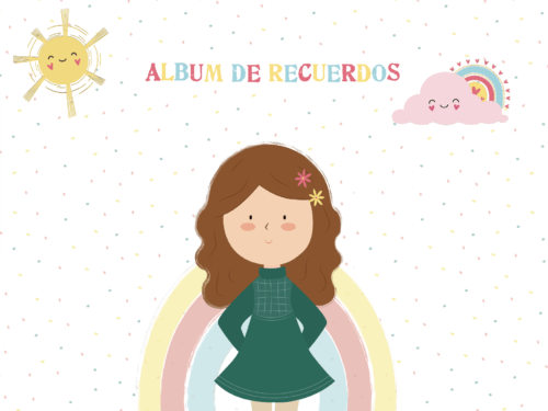 album de bebe portada niña recuerdos fotos