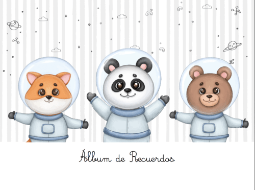 Album de bebe astronautas fotos recuerdos