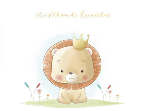 Album de bebe portada Leon album recuerdo y fotos