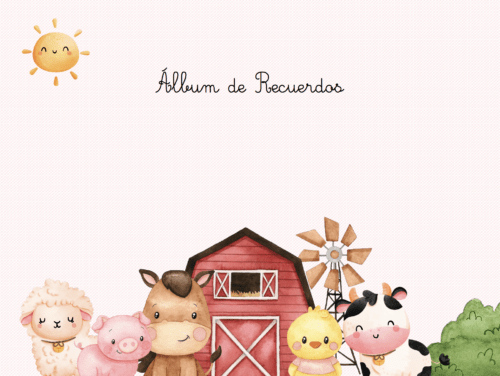 album de foto de bebe granja niña