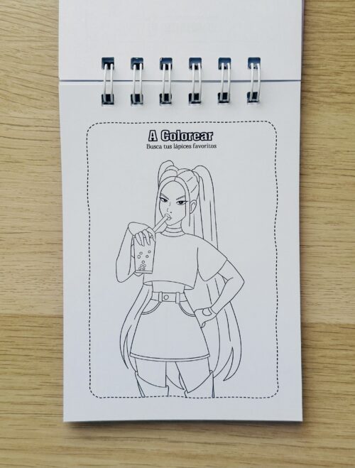 mini libro para colorear huntrix"