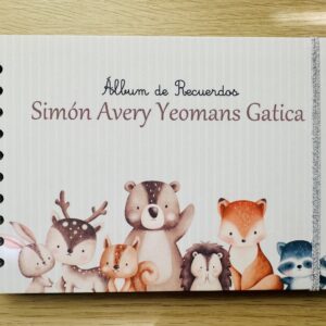 Album de bebe personalizado animalitos portada