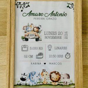 cuadro regalo nacimiento bebe personalizado