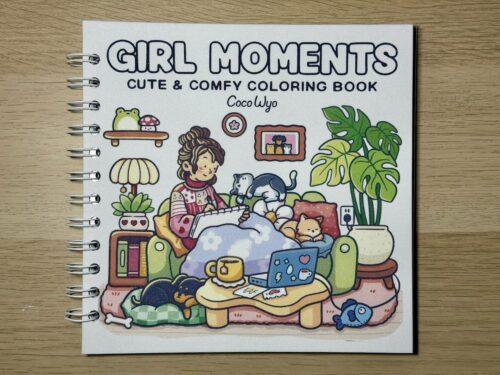 libro-para-colorear-girl-moments-portada Portada del libro para colorear Girl Moments con ilustraciones de autocuidado y momentos cotidianos.