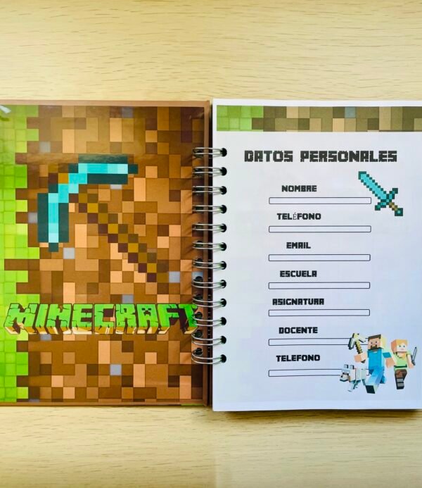 Cuaderno Personalizado Minecraft - Imagen 2
